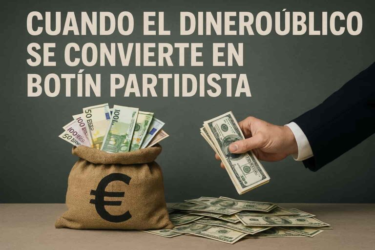 Saco de dinero con el símbolo del euro y una mano que entrega billetes
